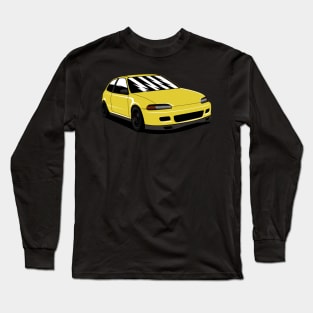 Yellow Civic EG6 Long Sleeve T-Shirt